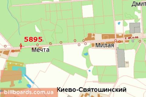 Билборд A в Киеве, 3x6  Київ - Житомир, 15км+000м від Києва (справа в напр. м.Житомира) схема