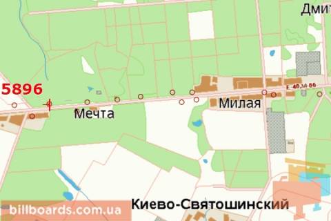 Билборд B в Киеве, 3x6  Київ - Житомир, 15км+000м від Києва (зліва в  напр. м.Києва) схема