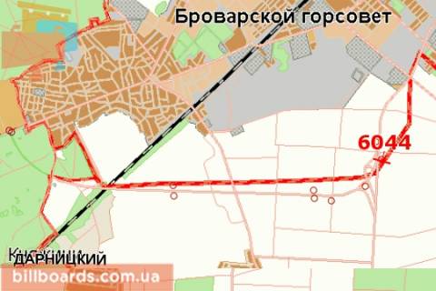 Билборд B в Киеве, 3х6  Київ - Чернігів, 14 км + 810 м (зліва в  напр. м.Києва) схема