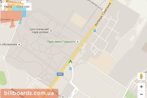 Citylight A in Kharkiv, 1,2х1,8  Sums'ka st. - 1-go Travna pl. (beklajt) scheme