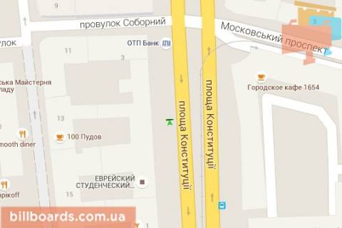 Citylight B in Kharkiv, 1,2х1,8  Konstitucii pl., 1 (No2) scheme