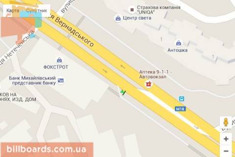 Сiтiлайт A у Харкові, 1,2х1,8  Вернадського вул., 2 схема