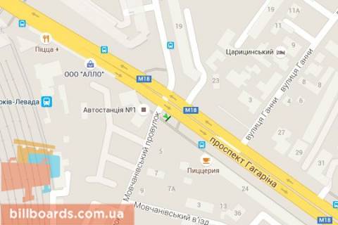 Скроллер A в Харькове, 2.3x3.14  просп. Аерокосмічний (Гагаріна). - Мовчанівський пров. - 44008 схема