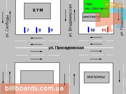 Ситилайт A в Хмельницком Проскурівська вул. - Володимирська вул. схема