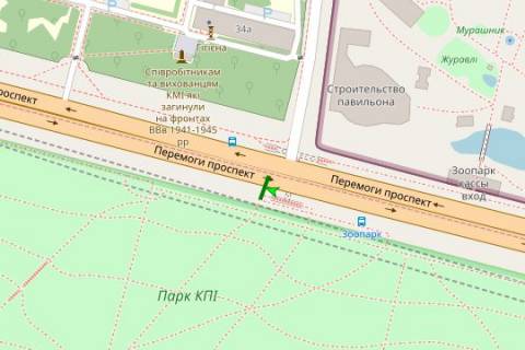 Ситилайт B в Киеве, 1,2х1,8  просп. Берестейський (Перемоги)., , 34 напроти схема