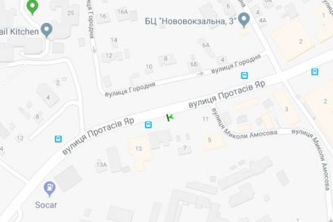 Сiтiлайт B у Києві, 1,2х1,8  Протасів Яр вул., 7А схема