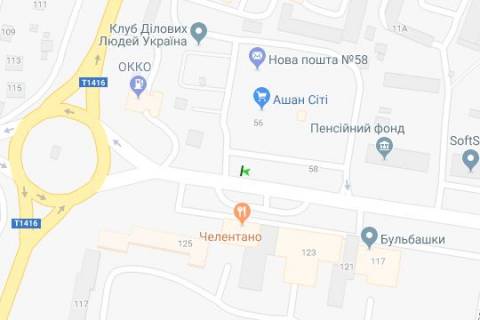 Сiтiлайт A у Львові, 1,2х1,8  Володимира Великого вул., 58 (№1) схема