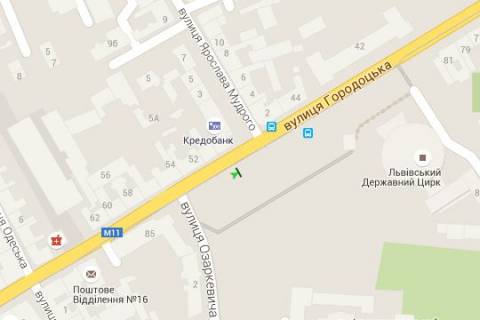 Скролер, Скрол A у Львові, 2.3x3.14  Городоцька вул. - Ярослава Мудрого вул. - 167506 схема