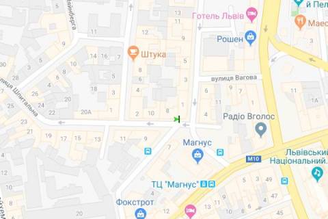 Ситилайт B в Львове, 1,2х1,8  Шпитальна вул. - Пантелеймона Куліша вул. схема