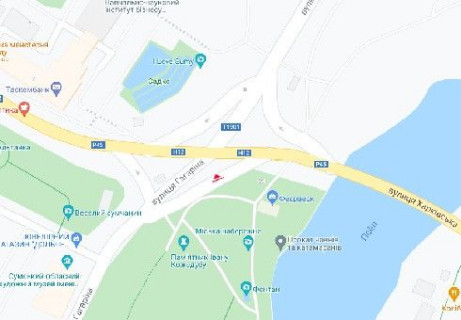 Видеоборд B в Сумах, 2.3x3.14  Євгена Коростельова вул. (Гагаріна). - Харківська вул. (розширення 480х336) - 656169 схема