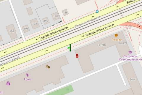 Prismatron, Prism A in Kyiv, 3x6  Borsagivs'ka st., 171/18: magazin "Spektr" - 180978 scheme