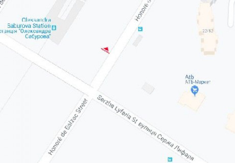 Призма A в Киеве, 3x6  Оноре де Бальзака вул., 52/22 - Лифаря вул. (Колиш. Сабурова) - 654765 схема