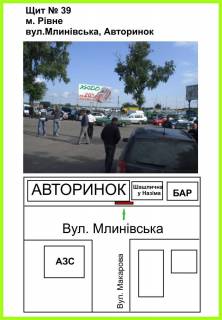 Билборд A в Ровно вул. Кулика і Гудачека (Макарова)/вул.Млинівська, авторинок фото 1