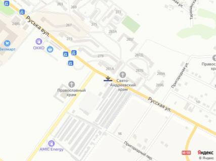 Билборд A в Черновцах вул. Руська, 254 схема
