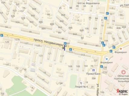 Cityscroll A in Chernivtsi проспект Незалежності, 117 scheme