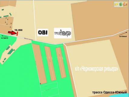 Билборд B в Крыжановке, 3х6  Одеса-Южний 16+950 Б схема