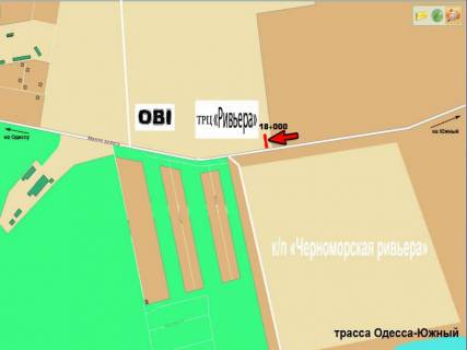 Білборд, Бігборд (Борд)  A у Одесі, 3х6  Одеса-Южний 18+000 А схема