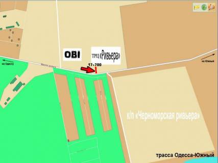 Білборд, Бігборд (Борд)  B у Крижанівці, 3х6  Одеса - Південний 17 + 700 Б схема