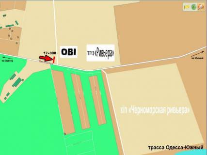 Билборд B в Крыжановке, 3х6  Одеса-Южний  17+300 Б схема