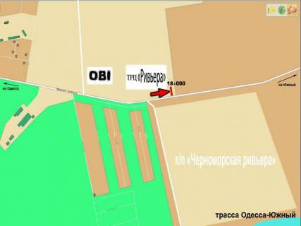 Білборд, Бігборд (Борд)  B у Одесі, 3х6  Одеса-Южний  18+000 Б схема