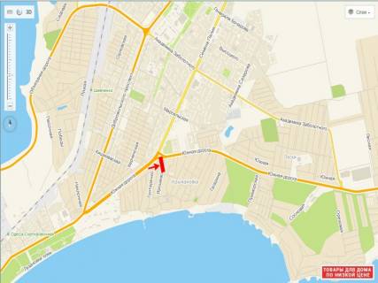 Билборд A в Одессе, 3x6  Одеса-Южний 14+000 А схема