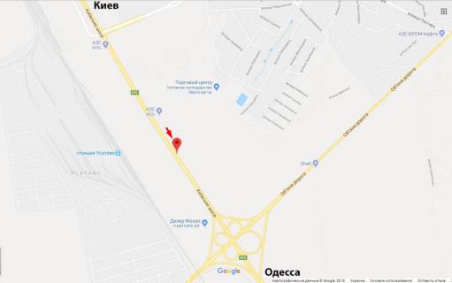 Билборд B в Одеських трасах, Б  Одеса - Київ 462 км + 250 м 1Б схема