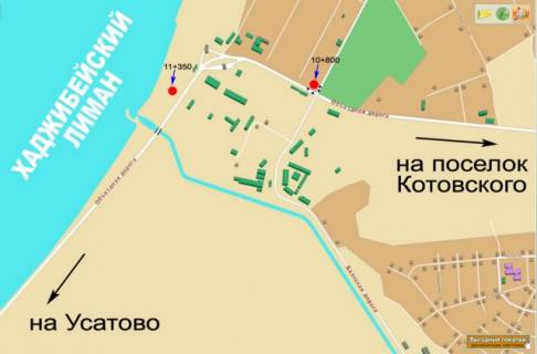 Билборд B в Одессе, 3х6  Обїзна дор. м.Одеси 10+800 Б схема