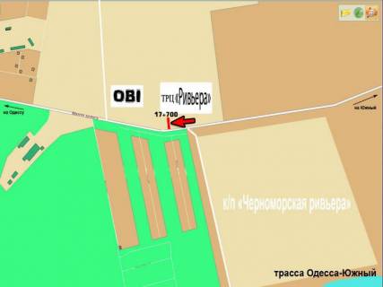 Билборд A в Крыжановке, 3х6  Одеса-Южний  17+700 А схема