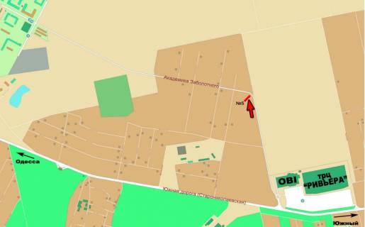 Билборд B в Крыжановке, 3х6  Заболотного 5 Б (трцРивьера) схема