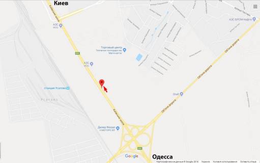 Билборд A в Одеських трасах, A  Одеса - Київ 462 км + 250 м 1А схема