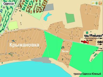 Білборд, Бігборд (Борд)  B у Крижанівці, 3х6  Одеса - Південний 16 + 450 Б схема