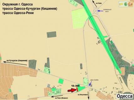 Билборд B в Одеських трасах, 3х6  Одеса - Рені 12+300 Б схема