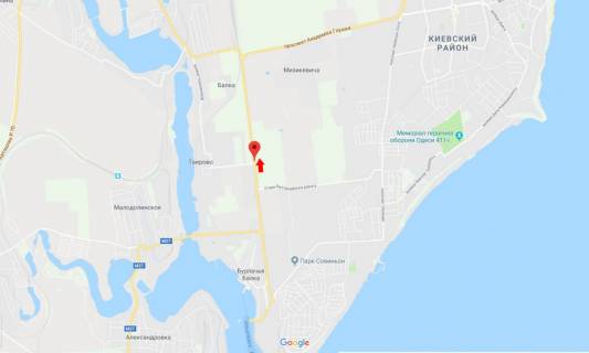Билборд A в Таирове, 3х6  Одеса-Чорноморськ 25А схема