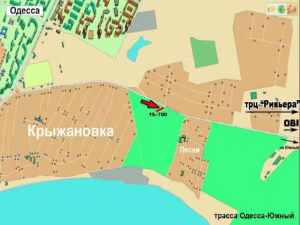 Білборд, Бігборд (Борд)  A у Одесі, 3х6  Одеса-Южний 15+700 А схема