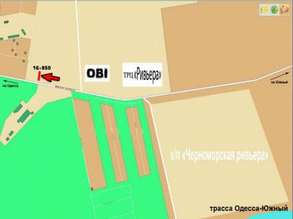 Билборд A в Крыжановке, 3х6  Одеса-Южний  16+950 А схема