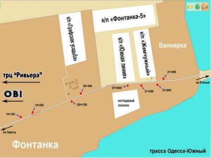 Билборд A в Одессе, 3х6  Одеса-Южний 19+250 А схема