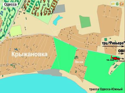 Билборд B в Крыжановке, 3х6  Одеса-Южний  16+550 Б схема