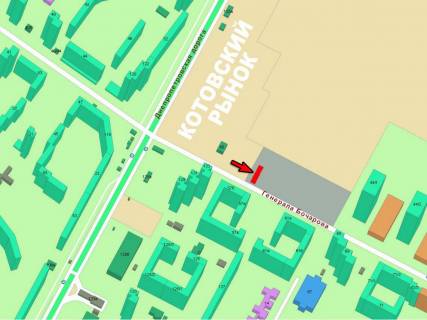 Билборд B в Одессе, 3х6  Владислава Бувалкіна вул. (Генерала Бочарова), 60 Б схема