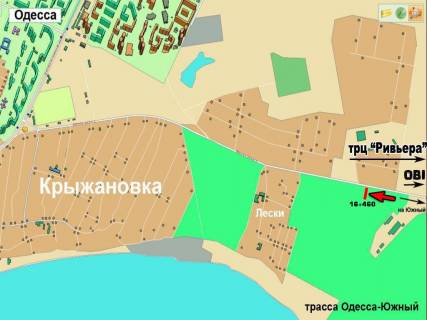 Билборд B в Крыжановке, 3х6  Одеса-Южний 16+460 Б схема