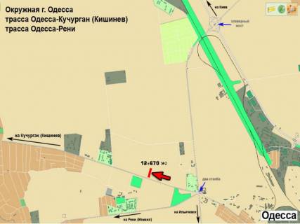 Billboard A in Odessa trasi, 3х6  Odessa - Kucurgan 12+670 A derev'a scheme