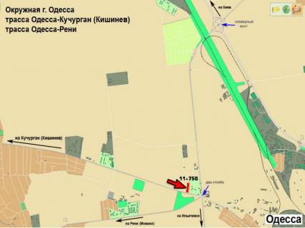 Білборд, Бігборд (Борд)  B у , Авангард (Авангард), 3х6  Одеса - Кучурган 11 + 750 Б схема