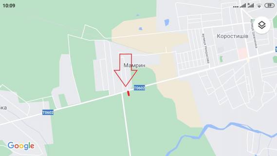Billboard A in Teterivka Vst. Kiivs'ka, AZS "OKKO", AZS "KLO", vizd V MISTO  z .Zitomira 700m. A scheme