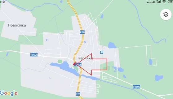Билборд B в Черняхове ЧЕРНЯХІВ. Вул. Володимирська 2. центр, универмаг, маркети"КВАРА""ТРЕШ" "БІРРЛІН", в напр. КОРОСТЕНЬ .ВЕРХ схема