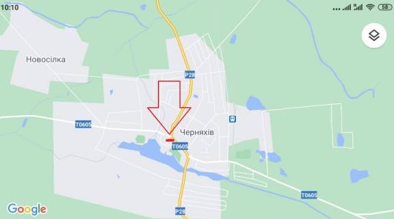 Билборд A в Черняхове ЧЕРНЯХІВ. Вул. Володимирська 2. центр, универмаг, маркети"КВАРА""ТРЕШ" "БІРРЛІН", в напр. на Житомир ЛІВА схема