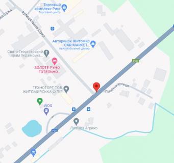 Билборд A в Житомире вулиця Тараса Шевченка, Шевченко 42, АТБ центр міста схема