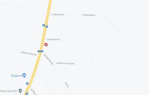 Билборд A в Виннице Тиврівське шосе с.Лука Мелешкіська виїзд схема