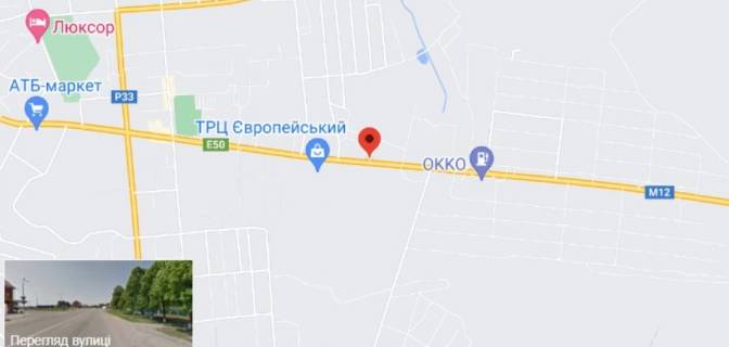 Билборд B в Гайсине, 3х6  м. Гайсин вул. Центральна ,74 схема