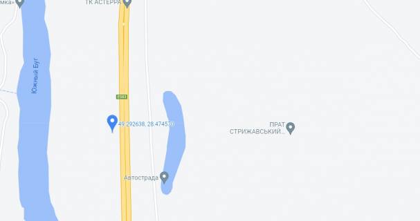 Билборд A в Гайсине м. Гайсин  вул. 1 Травня ( Автовокзал ) схема