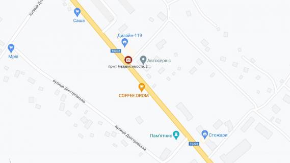Билборд A в Могилев-Подольском пр-кт Независимости, 309 (м-н Дизайн) схема