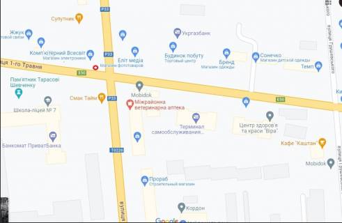 Ситилайт B в Гайсине вул. 1 Травня, 63  сіті лайт  схема